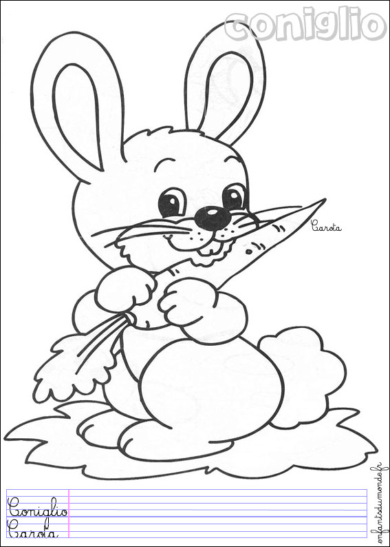 coloriage lapin 1